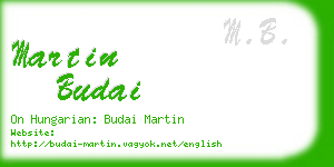 martin budai business card